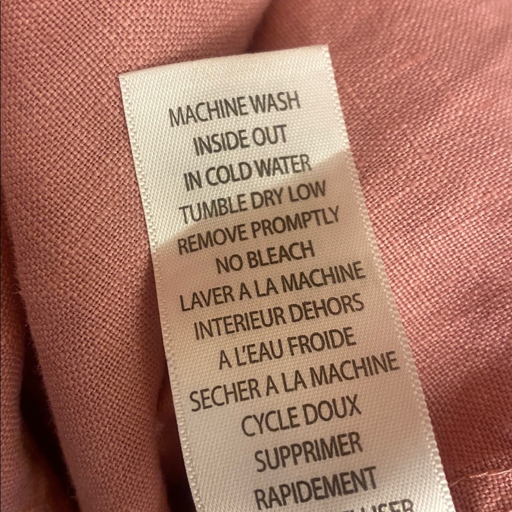 Frank & Eileen Pink/Mauve women’s linen long sleeve shirt - Picture 11 of 11
